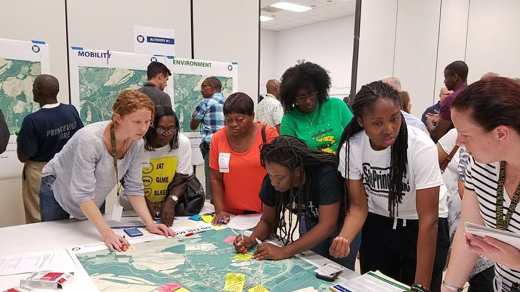 Students and faculty from the University of North Carolina at Chapel Hill North Carolina State University worked with residents on designs for a potential expansion of the town in August 2017.