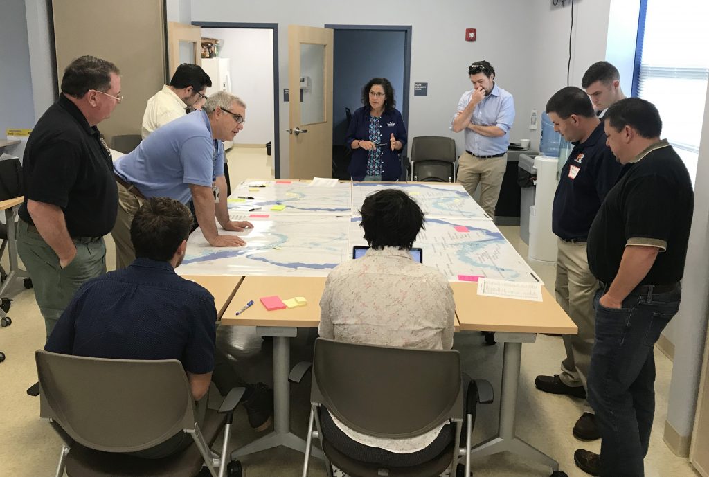 The CRC’s Rhode Island-based modeling team collaborates on unique aspects of storm modeling, bringing together stakeholders from local and state government, the private sector and academic institutions to advance tools for emergency managers to respond to real-time storm and impact modeling. Photo submitted.