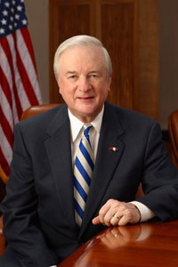 Former North Carolina Governor James B Hunt