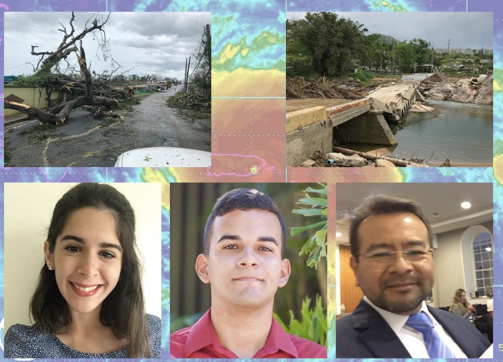 The UPRM team, which includes (left to right) students from Verónica Díaz-Pacheco, Frederick González-Román and project lead Dr. Mauricio Cabrera-Ríos. Photo illustration by Frederick González-Román.